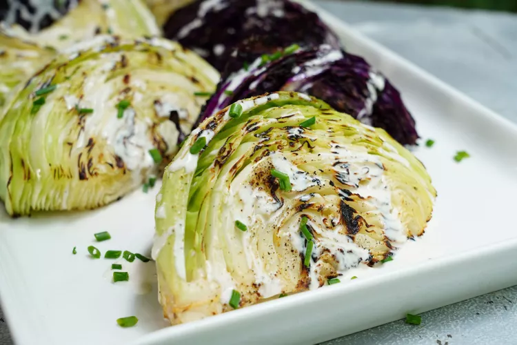 cabbage slices on platter